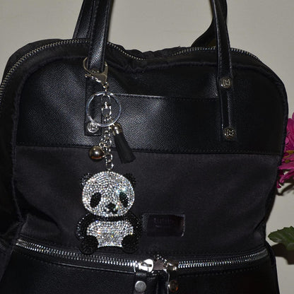 Popfizzy Bling Panda Bear Keychain, Purse Charm, Backpack Charm, Crystal Bag Charms, Rhinestone Key Fob