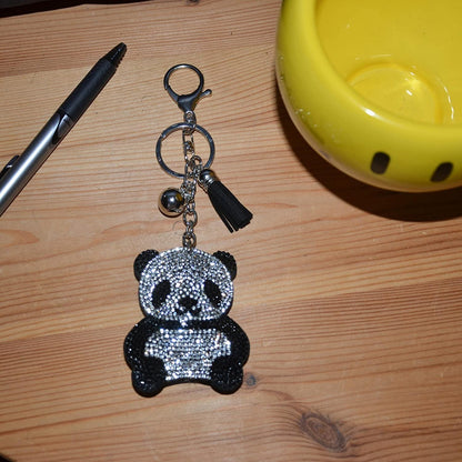 Popfizzy Bling Panda Bear Keychain, Purse Charm, Backpack Charm, Crystal Bag Charms, Rhinestone Key Fob