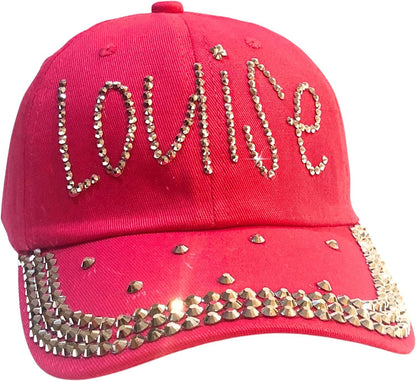 Popfizzy Louise Hat for Women, Rhinestone Bestie Gifts for Women, Bling Best Friend Apparel, for Women