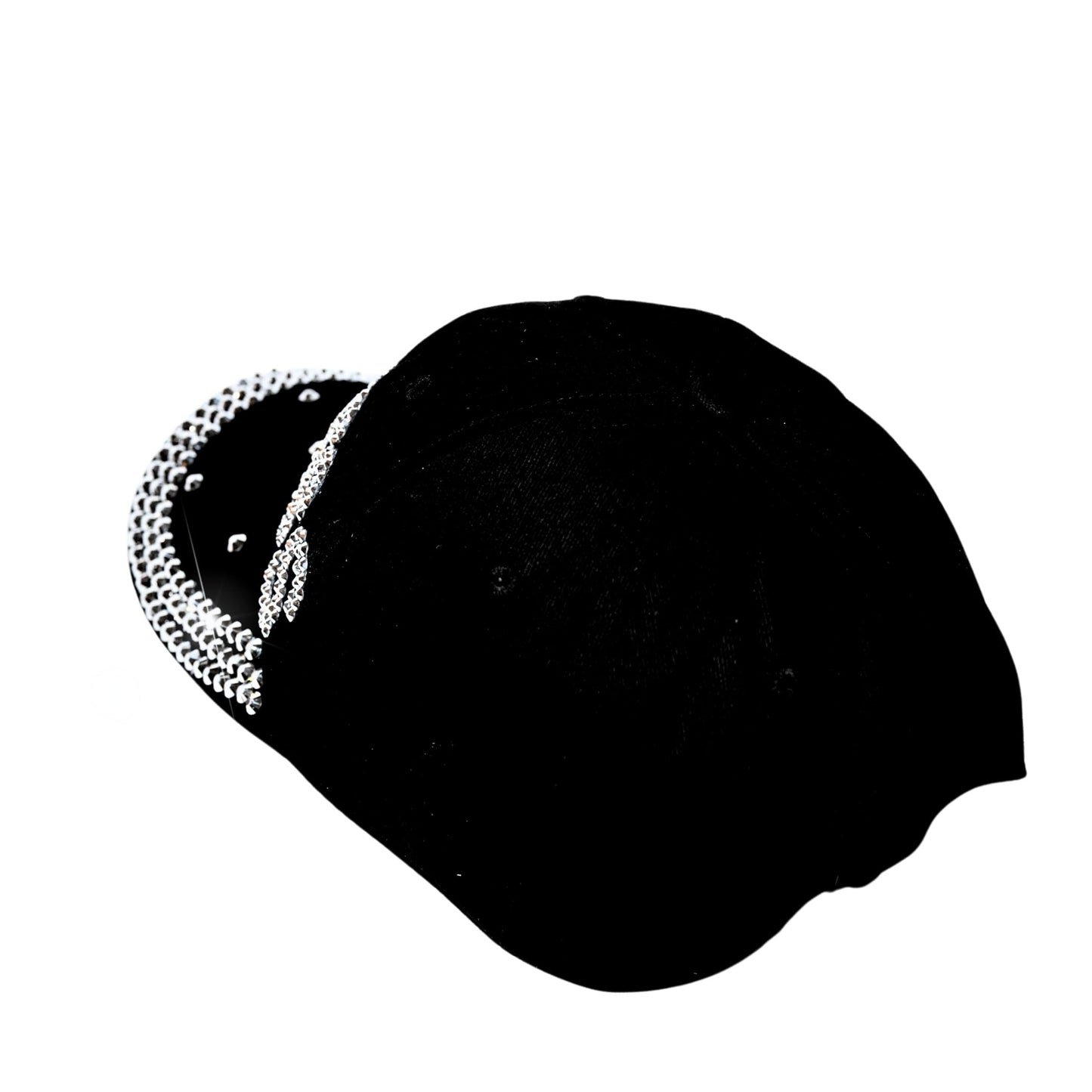 Popfizzy Rhinestone Princess Baseball Cap for Women and Girls, Bling Gift for Princess, Cute Black Bedazzled Hats (Princess)