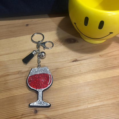 Popfizzy Rhinestone Keychain Accessories for Women, Car Keys Keychain Charms, Cute Keychain, Bling Purse Charms for Handbags