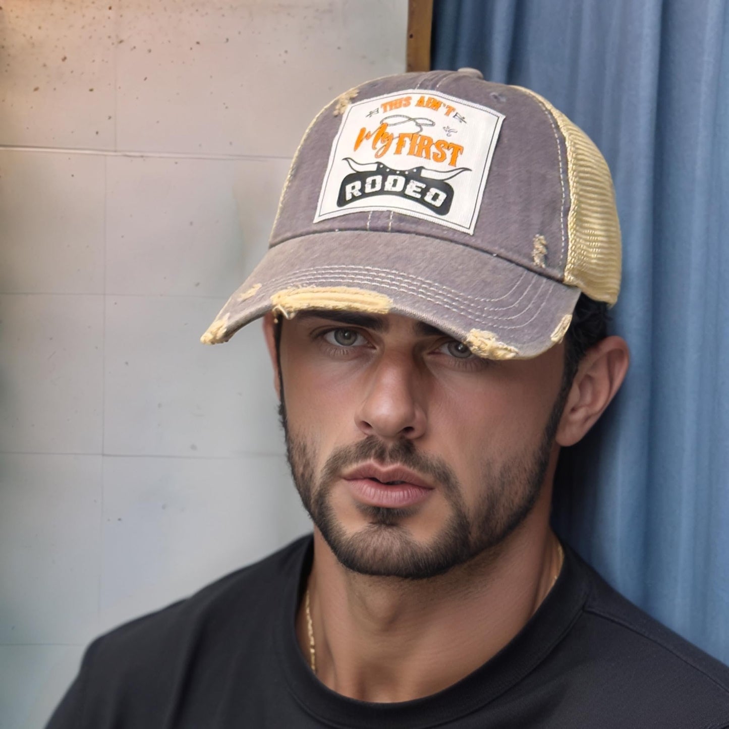 Popfizzy Not My First Rodeo Hat for Women and Men, Funny Adult Baseball Cap, Mesh Back Trucker Hat