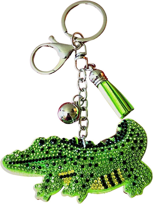 Popfizzy ALLIGATOR Bling Keychain, Purse Charm, Backpack Charm, Crystal Bag Charms