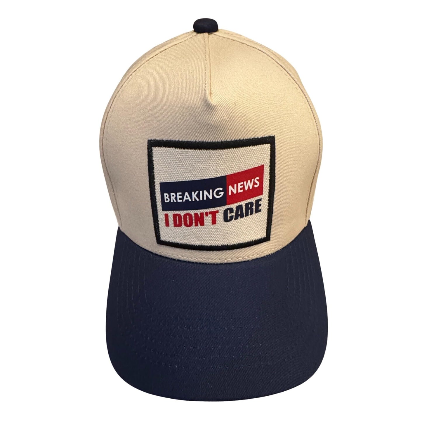 Popfizzy Breaking News I Don’t Care Hat for Men and Women, Adult Humor Cap, Adjustable Baseball Cap, Funny Gifts for Adults