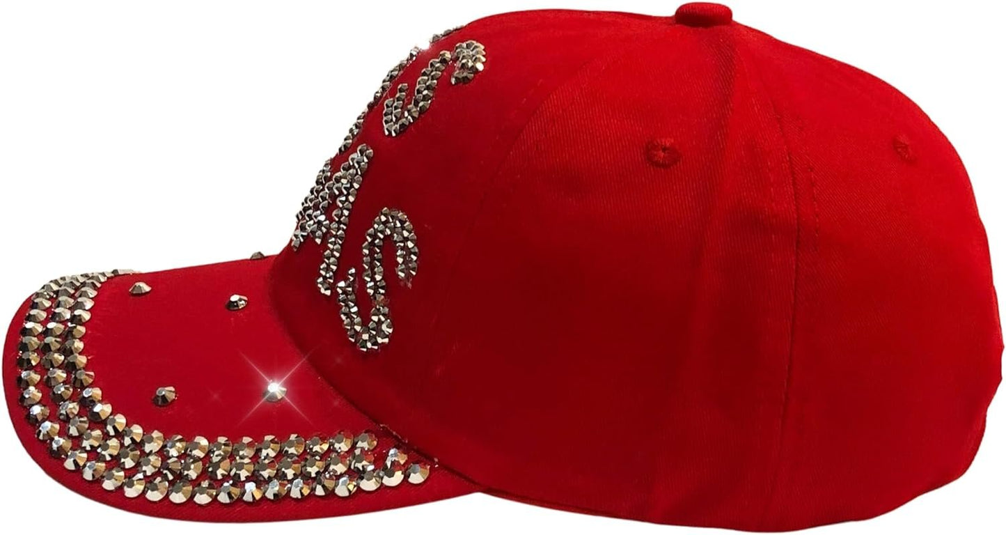 Popfizzy Rhinestone Las Vegas Ball Caps, Bling Bling Las Vegas Hat for Women, Las Vegas Souvenir, Bedazzled Las Vegas Gifts