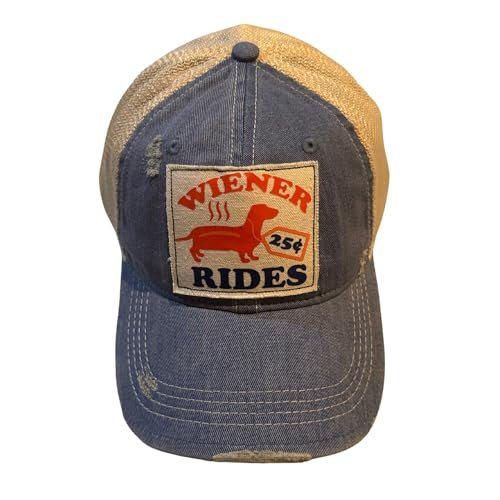 Popfizzy Wiener Rides Hat for Men, Funny Adult Humor Caps, Fun Jersey Shore Hat, Offensive Gag Gift for Men, Penis Joke Gift