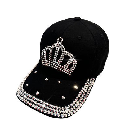 Popfizzy Rhinestone Baseball Cap for Women and Girls, Fun Bedazzled Hats, Shiny Bling Denim and Diamond Hat, Sparkly Gifts