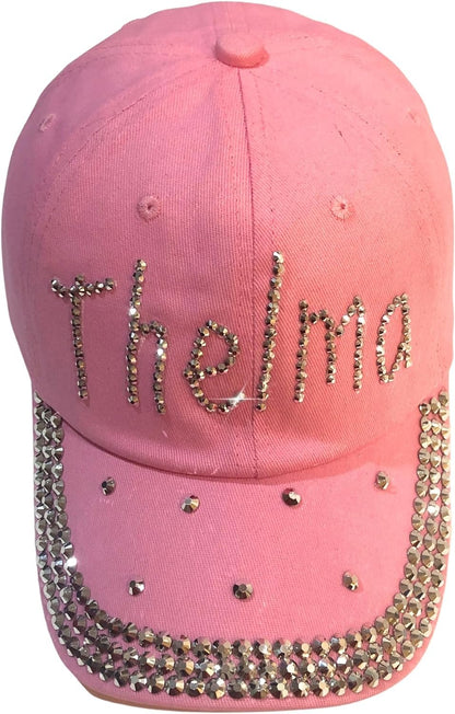 Popfizzy Thelma Hat for Women, Rhinestone Bestie Gifts for Women, Bling Best Friend Apparel, for Women