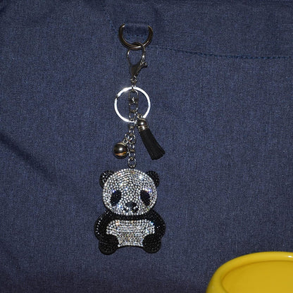 Popfizzy Bling Panda Bear Keychain, Purse Charm, Backpack Charm, Crystal Bag Charms, Rhinestone Key Fob