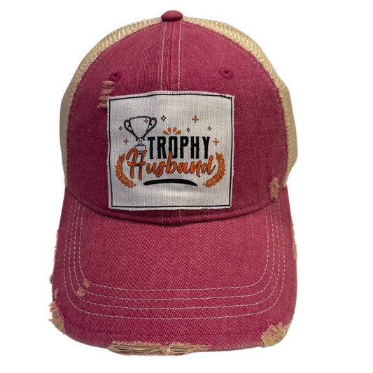 Popfizzy Funny Trophy Husband Hat for Men, Husband Baseball Hat, Bride and Groom Hat, Gift for Husband (Trophy Husband)