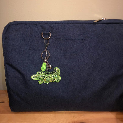 Popfizzy ALLIGATOR Bling Keychain, Purse Charm, Backpack Charm, Crystal Bag Charms