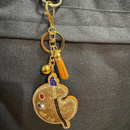 Popfizzy Astronaut Keychain Accessories for Women and Girls, Backpack Key Chain, Bling Purse Charms, Astronaut Gifts