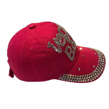 Popfizzy Bling Las Vegas Baby Hat, Rhinestone Las Vegas Baseball Cap for Women, Las Vegas Souvenir, Bedazzled Las Vegas Gifts