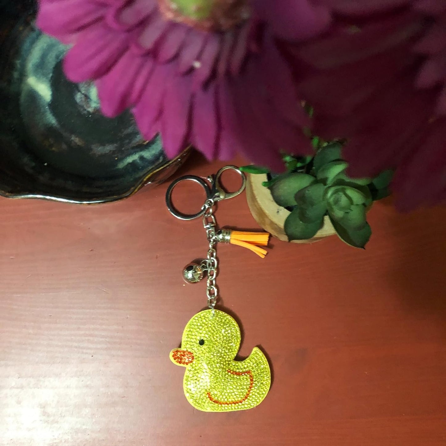 Popfizzy Bling Keychain Accessories for Women, Rhinestone Keychain, Car Keys Keychain Charms, Cute Purse Charms for Handbags
