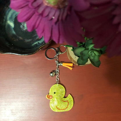 Popfizzy Bling Keychain Accessories for Women, Rhinestone Keychain, Car Keys Keychain Charms, Cute Purse Charms for Handbags
