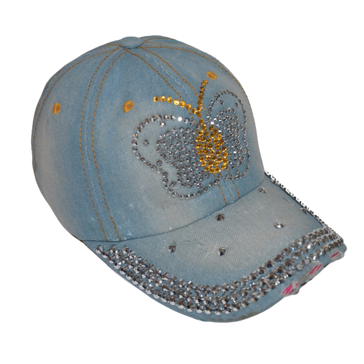 Popfizzy Monarch Butterfly Hat for Women and Girls, Rhinestone Butterfly Dad Hats, Bling Monarch Butterfly Gifts for Women