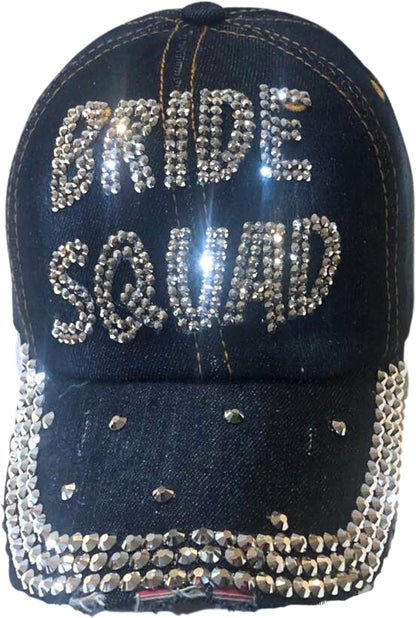 Popfizzy Bling Bride Squad Hat, Bachelorette Party Hats, Bridesmaids Gifts, Team Bride, Bride Tribe, Bachelorette Gifts
