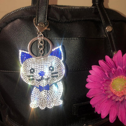 Popfizzy Bling Keychain Accessories for Women, Rhinestone Keychain, Car Keys Keychain Charms, Cool Purse Charms for Handbags
