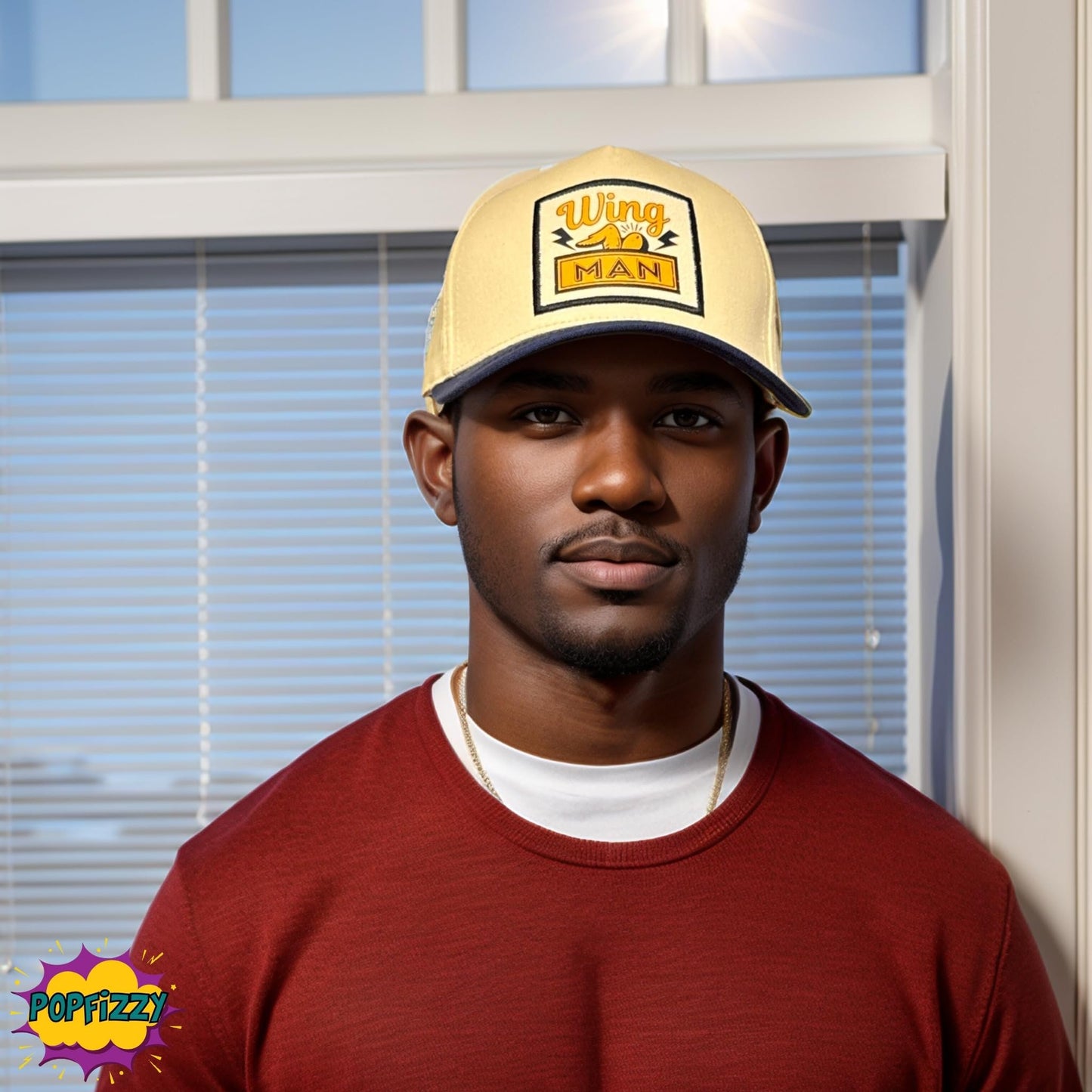 Popfizzy Wing Man Hat for Men, Funny, Wedding Party Gifts, Guys Night Out Hat, Fun Road Trip Baseball Cap