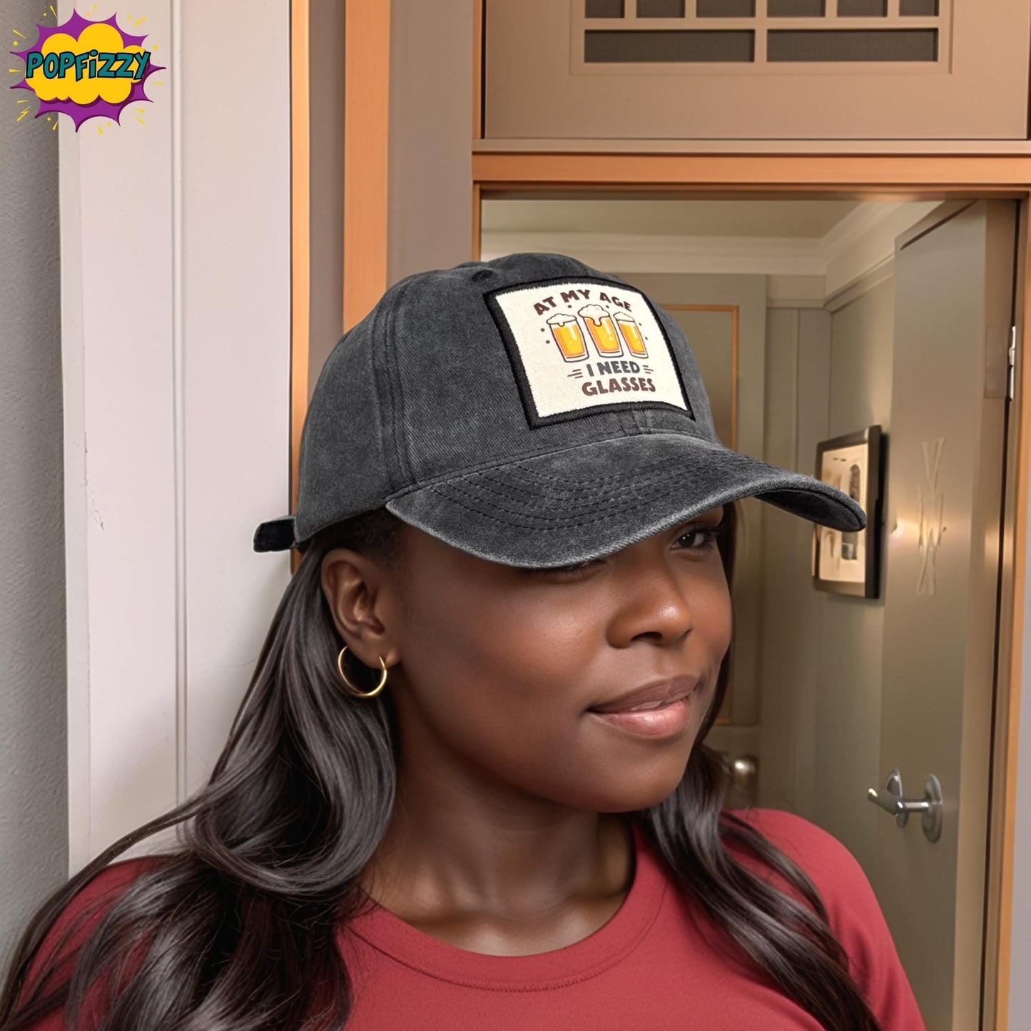Popfizzy Beer Drinking Hat for Men and Women, Alcohol Gifts for Drinkers, Funny Beer Hat, Baseball Cap with Funny Sayings