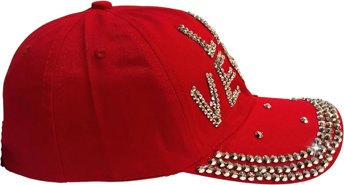 Popfizzy Rhinestone Las Vegas Ball Caps, Bling Bling Las Vegas Hat for Women, Las Vegas Souvenir, Bedazzled Las Vegas Gifts
