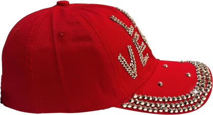Popfizzy Rhinestone Las Vegas Ball Caps, Bling Bling Las Vegas Hat for Women, Las Vegas Souvenir, Bedazzled Las Vegas Gifts
