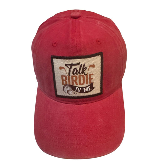 Popfizzy Talk Birdie to Me Hats for Golfers, Adjustable Golf Hat, Funny Golf Gifts for Men and Women, Golfing Baseball Caps