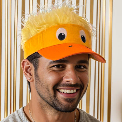 Popfizzy Duck Hat with Hair for Men and Women, Wig Hat, Fake Hair Hat, Adult Halloween Baseball Hat with Hair Attached