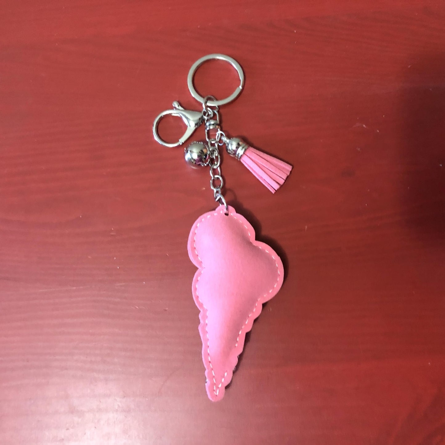 Popfizzy Rhinestone Ice Cream Keychain for Women and Girls, Ice Cream Cone Backpack Keychain, Bling Ice Cream Gifts for Women