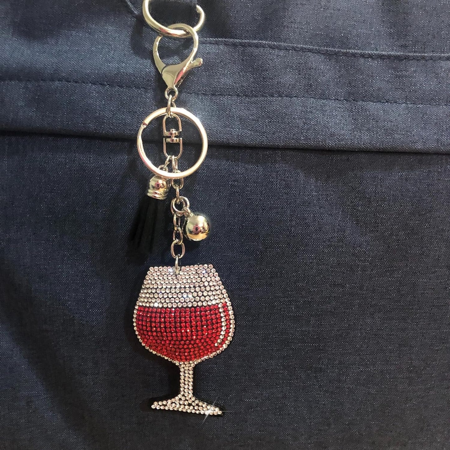 Popfizzy Rhinestone Keychain Accessories for Women, Car Keys Keychain Charms, Cute Keychain, Bling Purse Charms for Handbags