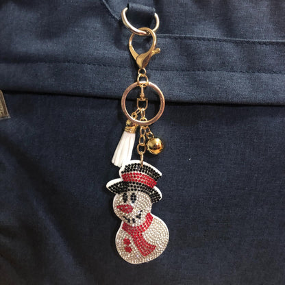 Popfizzy Bling Christmas Snowman Keychain, Christmas Gifts for Women and Girls, Stocking Stuffers, Christmas Party Favors