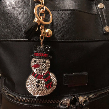 Popfizzy Bling Christmas Snowman Keychain, Christmas Gifts for Women and Girls, Stocking Stuffers, Christmas Party Favors