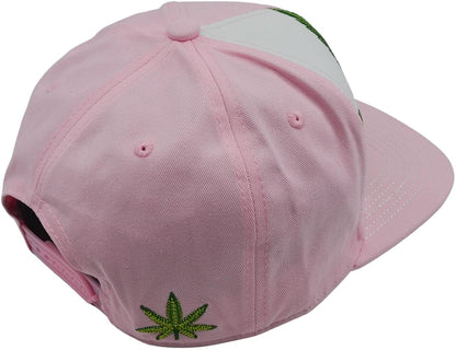 Popfizzy Women's Pink Weed Hat, Marijuana Baseball Cap, Weed Gifts for Stoners, Adult