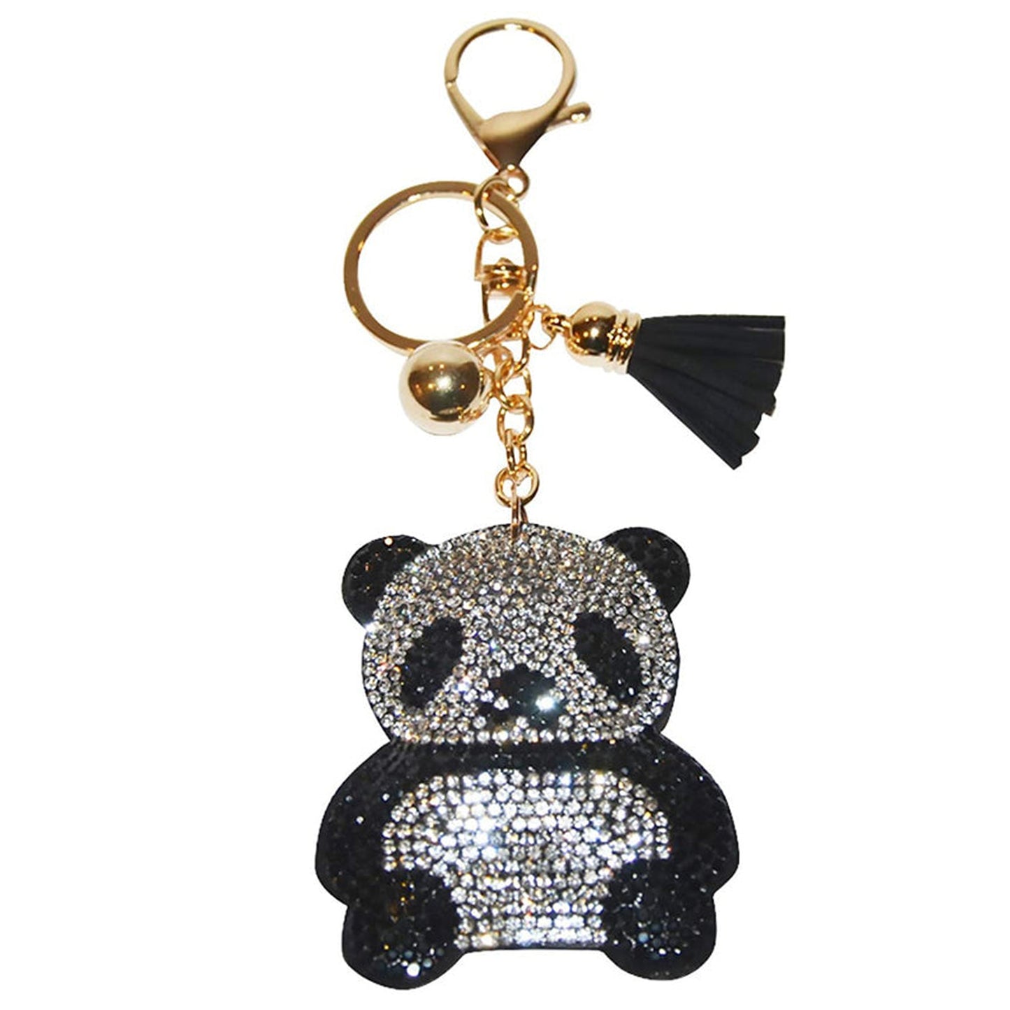 Popfizzy Bling Moustache Keychain, Rhinestone Purse Charm, Backpack Key Chain, Crystal Bag Charms, Key Fob