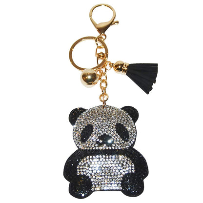 Popfizzy Bling Moustache Keychain, Rhinestone Purse Charm, Backpack Key Chain, Crystal Bag Charms, Key Fob