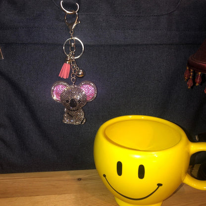 Popfizzy Bling Koala Keychain Accessories for Women, Rhinestone Purse Charm, Koala Gifts, Backpack Decor, Fun Koala Keyring