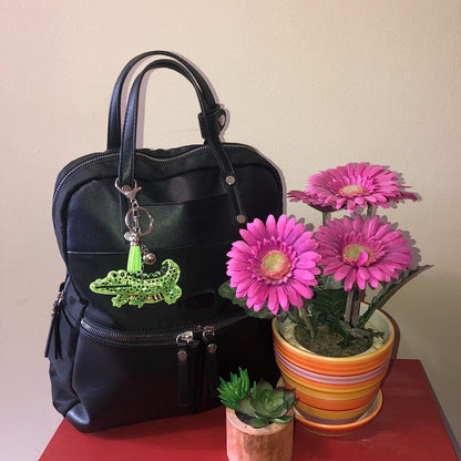 Popfizzy ALLIGATOR Bling Keychain, Purse Charm, Backpack Charm, Crystal Bag Charms