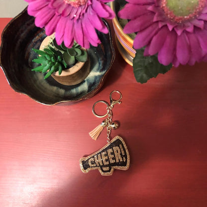 Popfizzy Rhinestone Keychain Accessories for Women, Car Keys Keychain Charms, Bling Keychain, Cute Purse Charms for Handbags