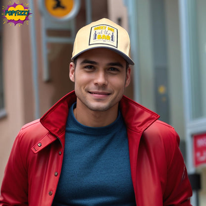 Popfizzy Meet Me at The Bar Hat for Men and Women, Alcohol Gifts for Drinkers, Funny Beer Drinking Hat with Funny Saying