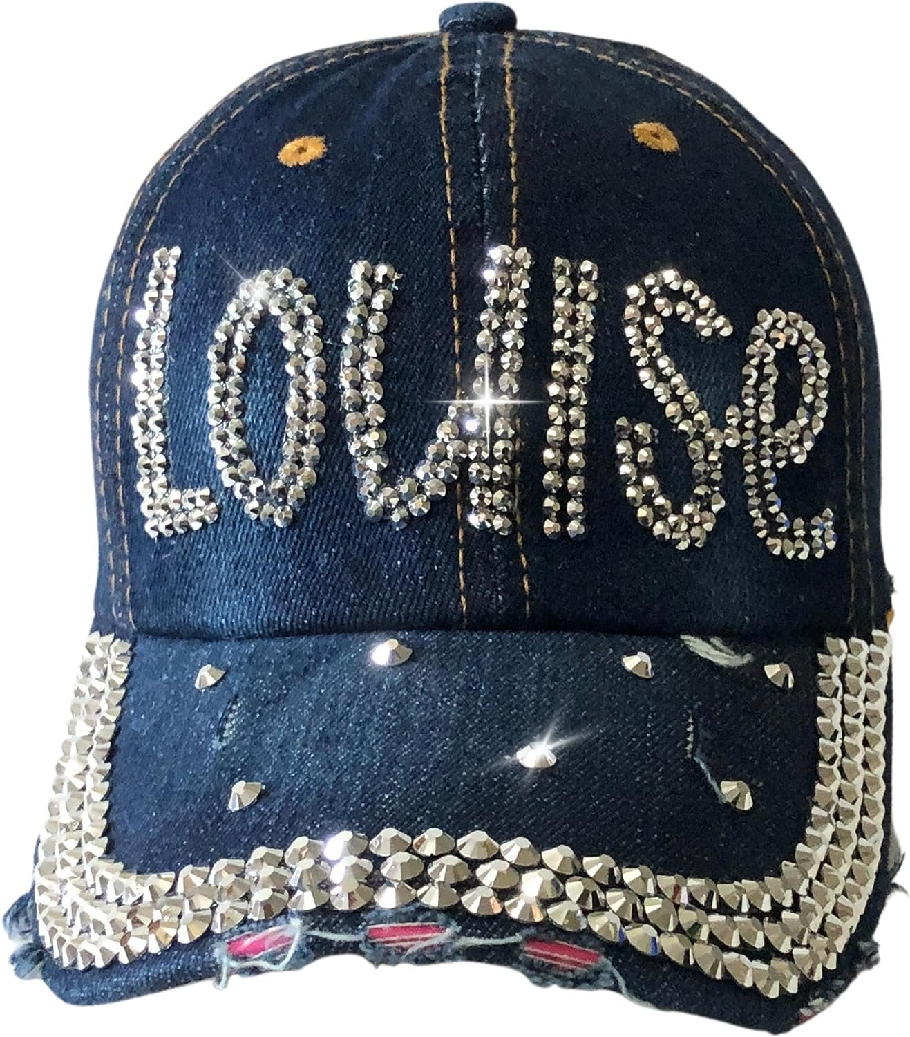 Popfizzy Bling Louise Hat for Women, Rhinestone Bestie Gifts for Women, Best Friend Apparel, for Women