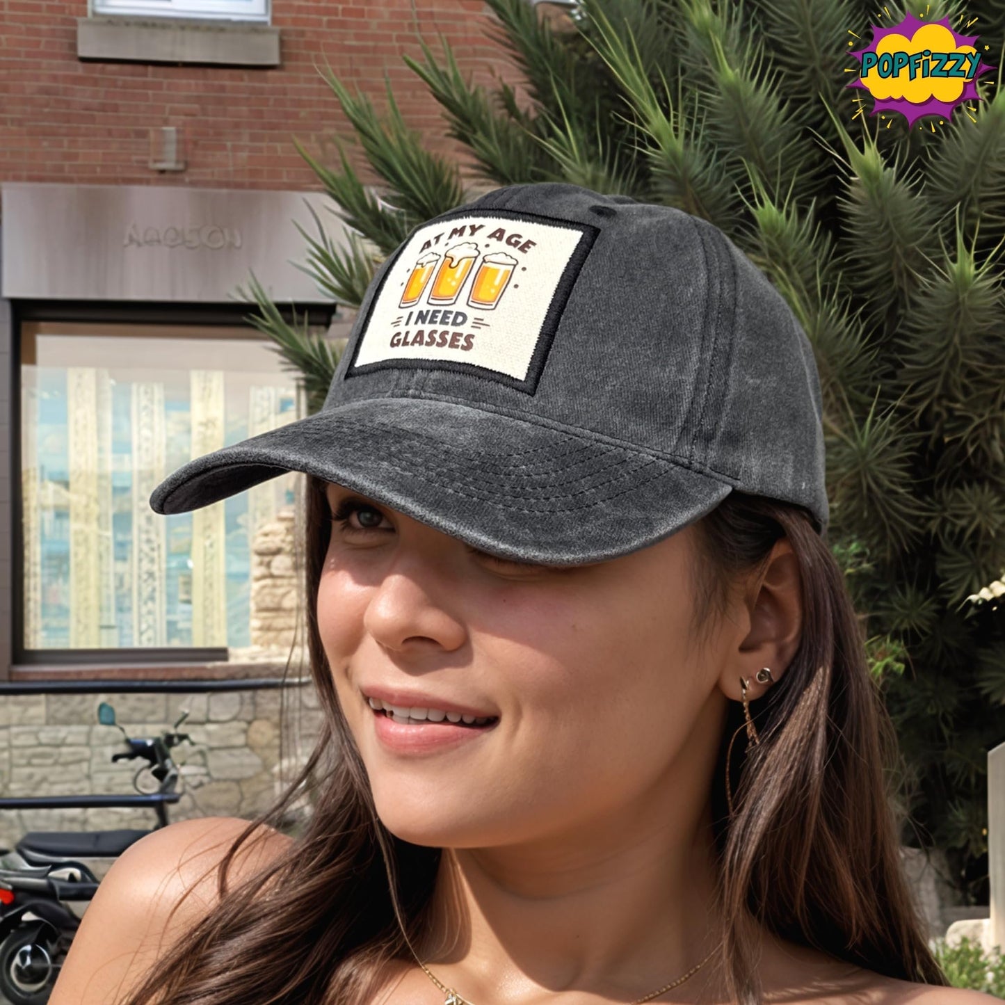 Popfizzy Beer Drinking Hat for Men and Women, Alcohol Gifts for Drinkers, Funny Beer Hat, Baseball Cap with Funny Sayings