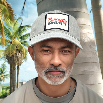 Popfizzy Perfectly Imperfect Hat for Men and Women, Fun Unisex Cotton Baseball Cap with Funny Sayings, Great Gifts for Adults
