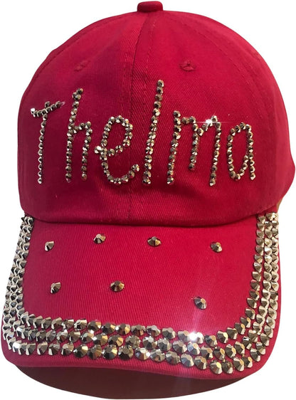 Popfizzy Thelma Hat for Women, Rhinestone Bestie Gifts for Women, Bling Best Friend Apparel, for Women