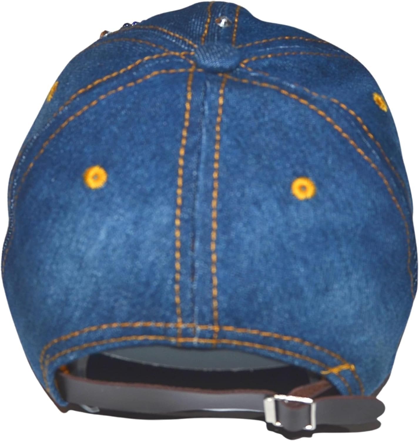 Popfizzy Women’s Red, White, and Blue Cross Hat, Bling Blue Denim Adult Baseball Hat