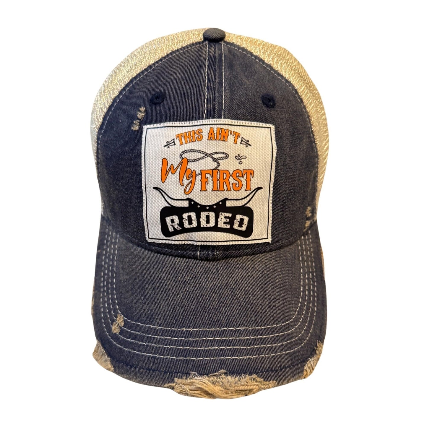 Popfizzy Not My First Rodeo Hat for Women and Men, Funny Adult Baseball Cap, Mesh Back Trucker Hat
