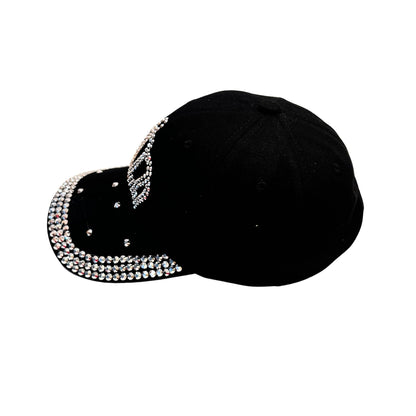 Popfizzy Rhinestone Baseball Cap for Women and Girls, Fun Bedazzled Hats, Shiny Bling Denim and Diamond Hat, Sparkly Gifts