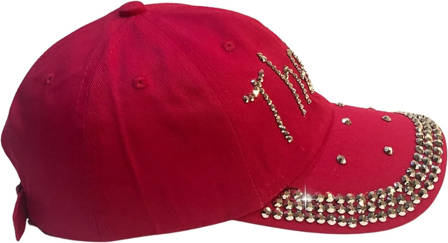 Popfizzy Thelma Hat for Women, Rhinestone Bestie Gifts for Women, Bling Best Friend Apparel, for Women