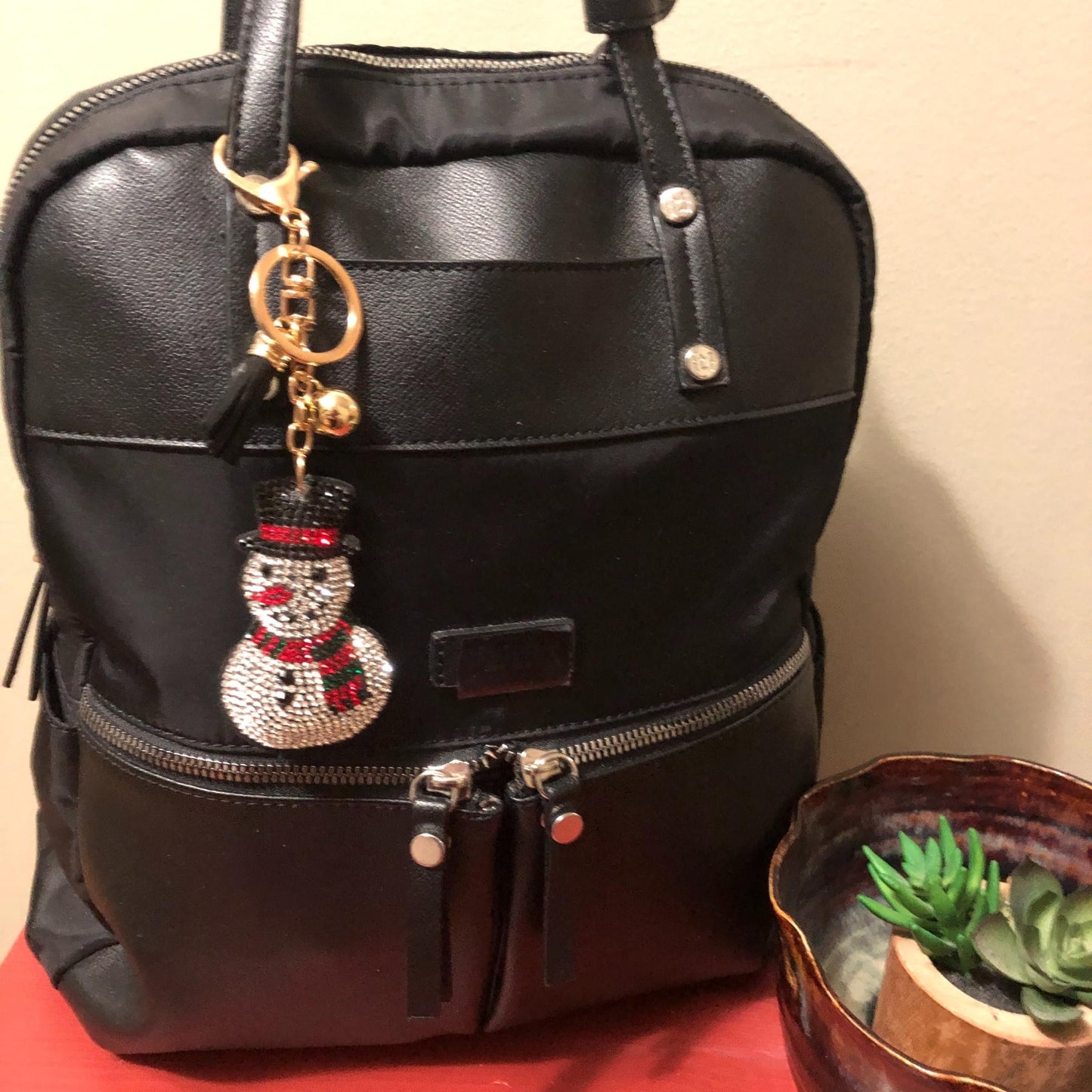 Popfizzy Bling Christmas Snowman Keychain, Christmas Gifts for Women and Girls, Stocking Stuffers, Christmas Party Favors