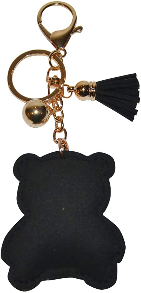 Popfizzy Bling Moustache Keychain, Rhinestone Purse Charm, Backpack Key Chain, Crystal Bag Charms, Key Fob