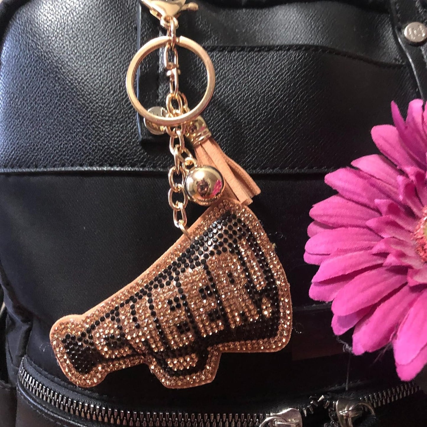 Popfizzy Rhinestone Keychain Accessories for Women, Car Keys Keychain Charms, Bling Keychain, Cute Purse Charms for Handbags